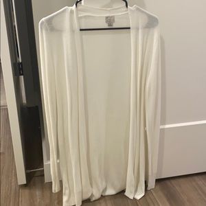 Thin White Cardigan